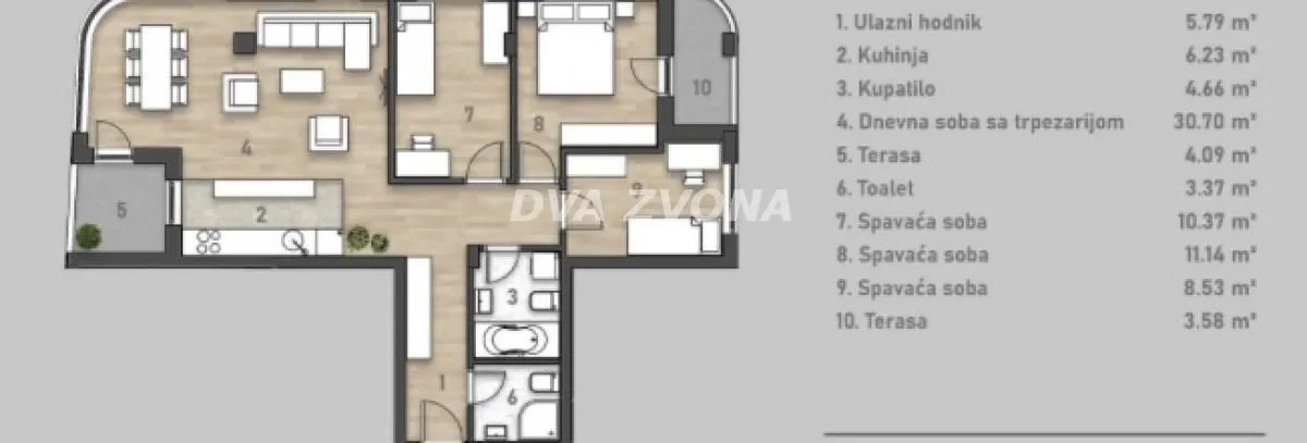 Sale, four bedroom apartment, 87m², Centar, Novi Sad