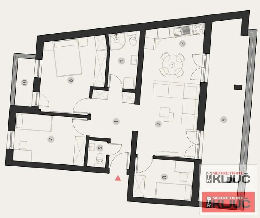 Sale, three bedroom apartment, 93m², Podbara, Novi Sad Sve Podlokacije