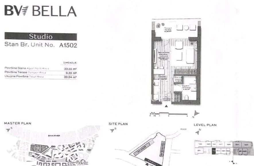 Sale, one bedroom apartment, 41m², Savski Venac, Beograd