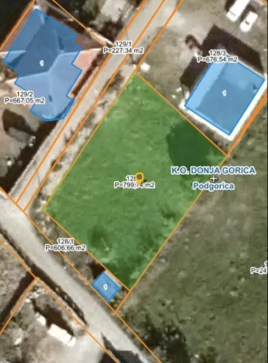 Izdavanje, plac, 900m², Gornja Gorica, Podgorica