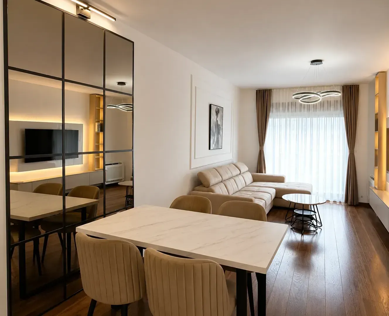 Rent, two bedroom apartment, 72m², Master Kvart, Podgorica