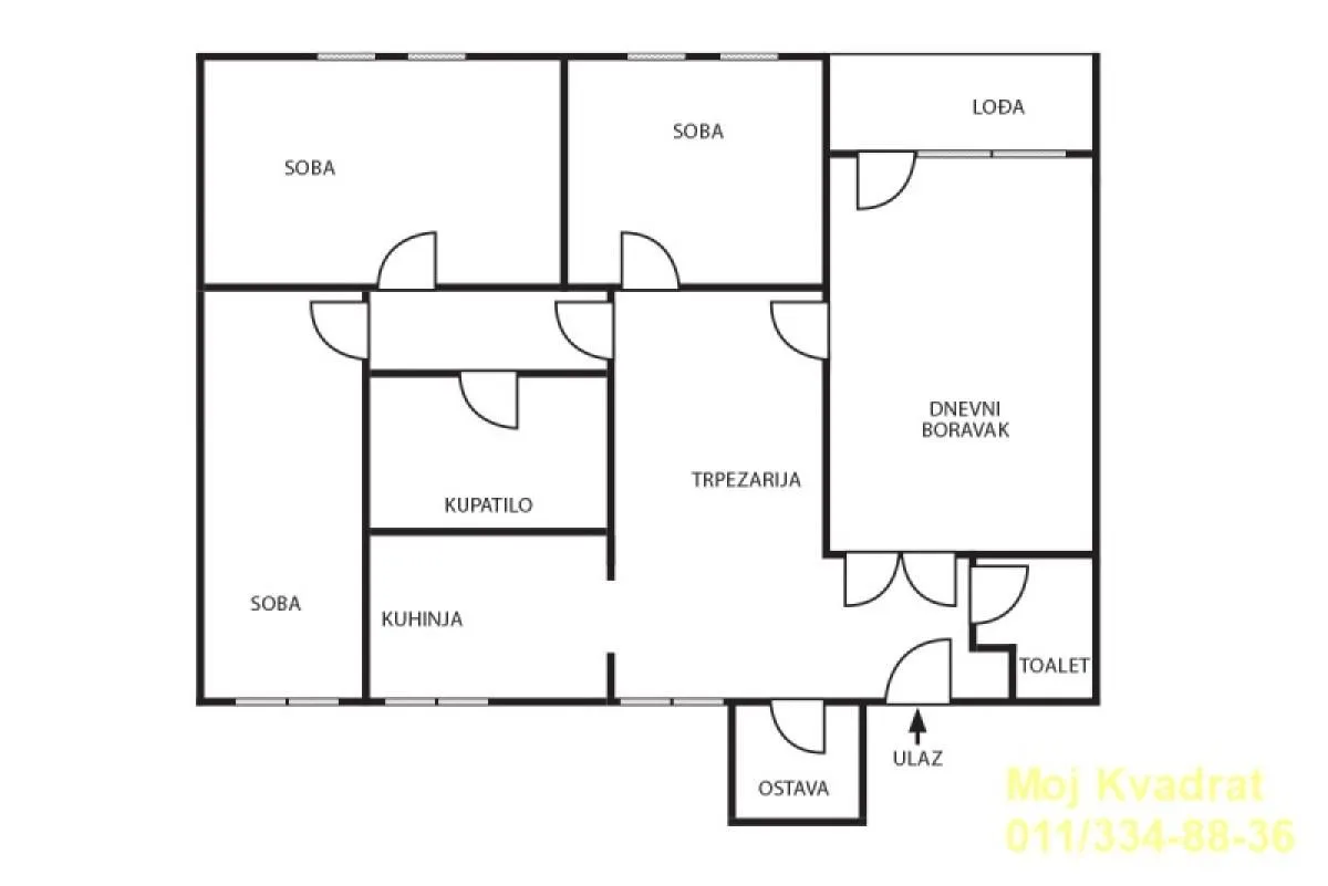 Sale, four bedroom apartment, 98m², Beograd, Srbija