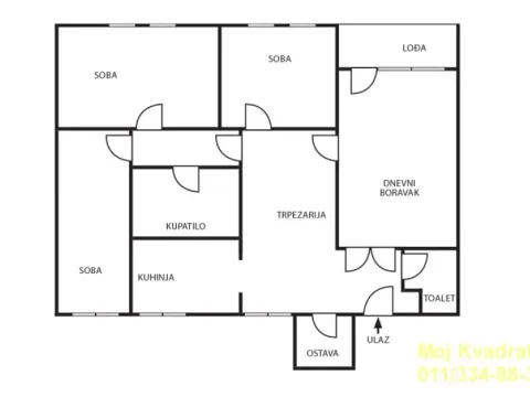 Sale, four bedroom apartment, 98m², Beograd, Srbija - image 12