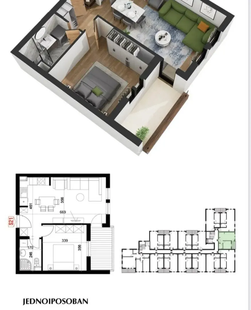 Prodaja, dvosoban stan, 47m², Zvezdarska Šuma, Zvezdara Sve Podlokacije