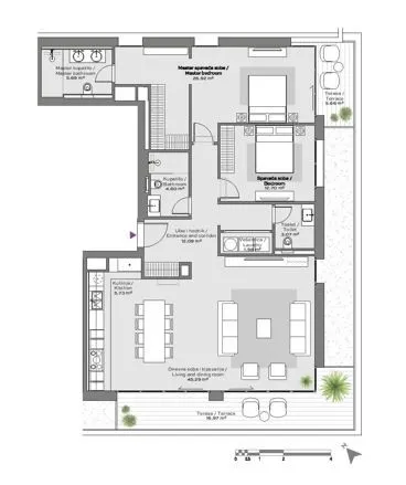 Sale, three bedroom apartment, 141m², Beograd Na Vodi, Beograd
