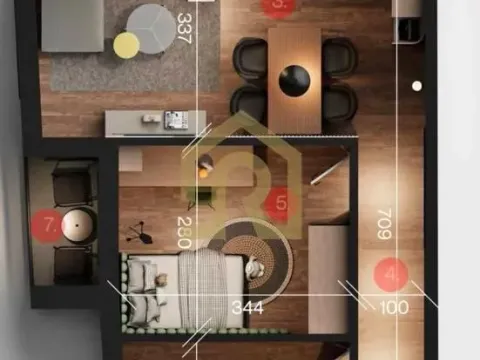 Sale, two bedroom apartment, 51m², Cvetkova Pijaca, Zvezdara Sve Podlokacije - image 4