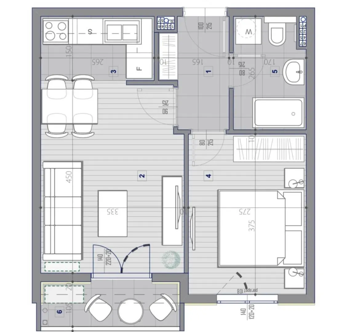 Prodaja, jednosoban stan, 40m², Pobrežje, Podgorica