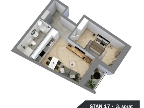 Sale, one bedroom apartment, 41m², Podbara, Novi Sad Sve Podlokacije - image 2