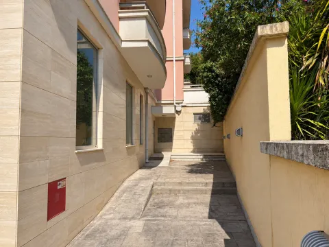 Prilaz sa popločanom stazom i ulazom u zgradu. - image 17