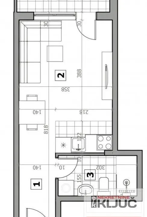 Prodaja, garsonjera, 31m², Sremska Kamenica, Petrovaradin