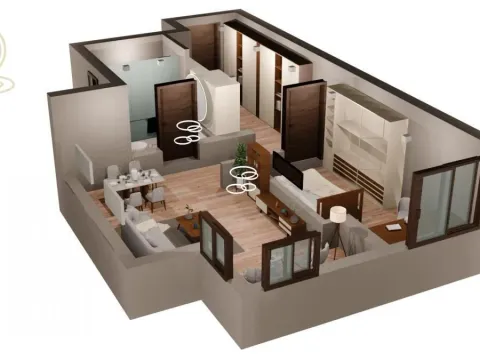 Sale, two bedroom apartment, 54m², Centar, Kragujevac