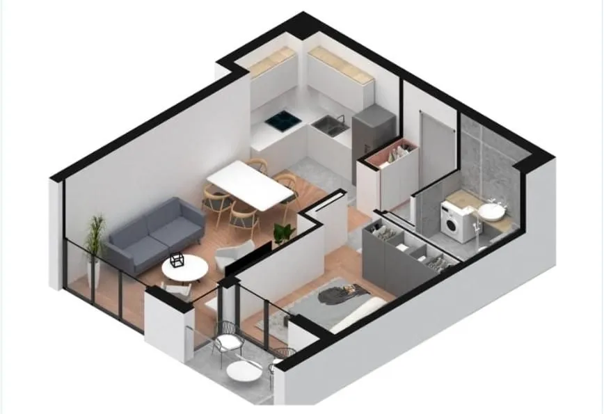 Sale, two bedroom apartment, 41m², Voždovac Sve Podlokacije, Beograd