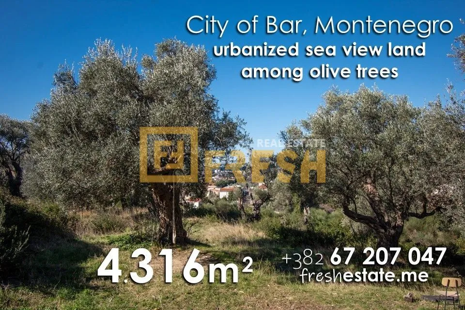 Prodaja, plac, 4316m², Bar, Crna Gora