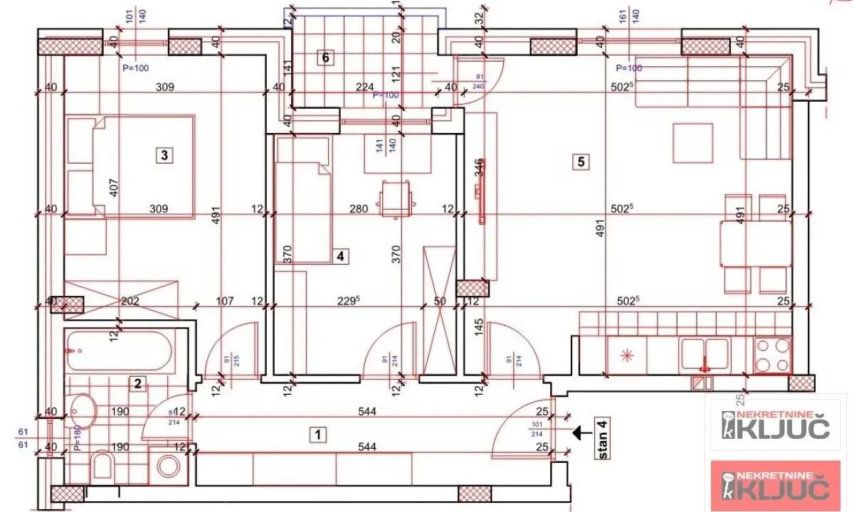 Sale, three bedroom apartment, 63m², Telep, Novi Sad Sve Podlokacije