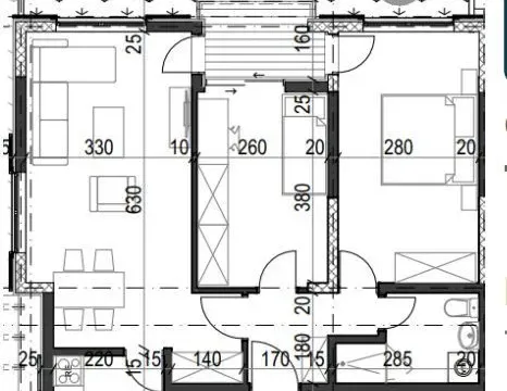 Sale, two bedroom apartment, 62m², Radanovići, Kotor - image 3