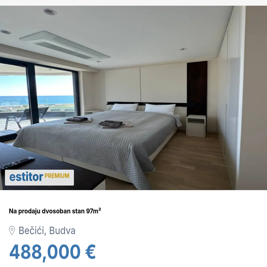 Prodaja, dvosoban stan, 97m², Bečići, Budva