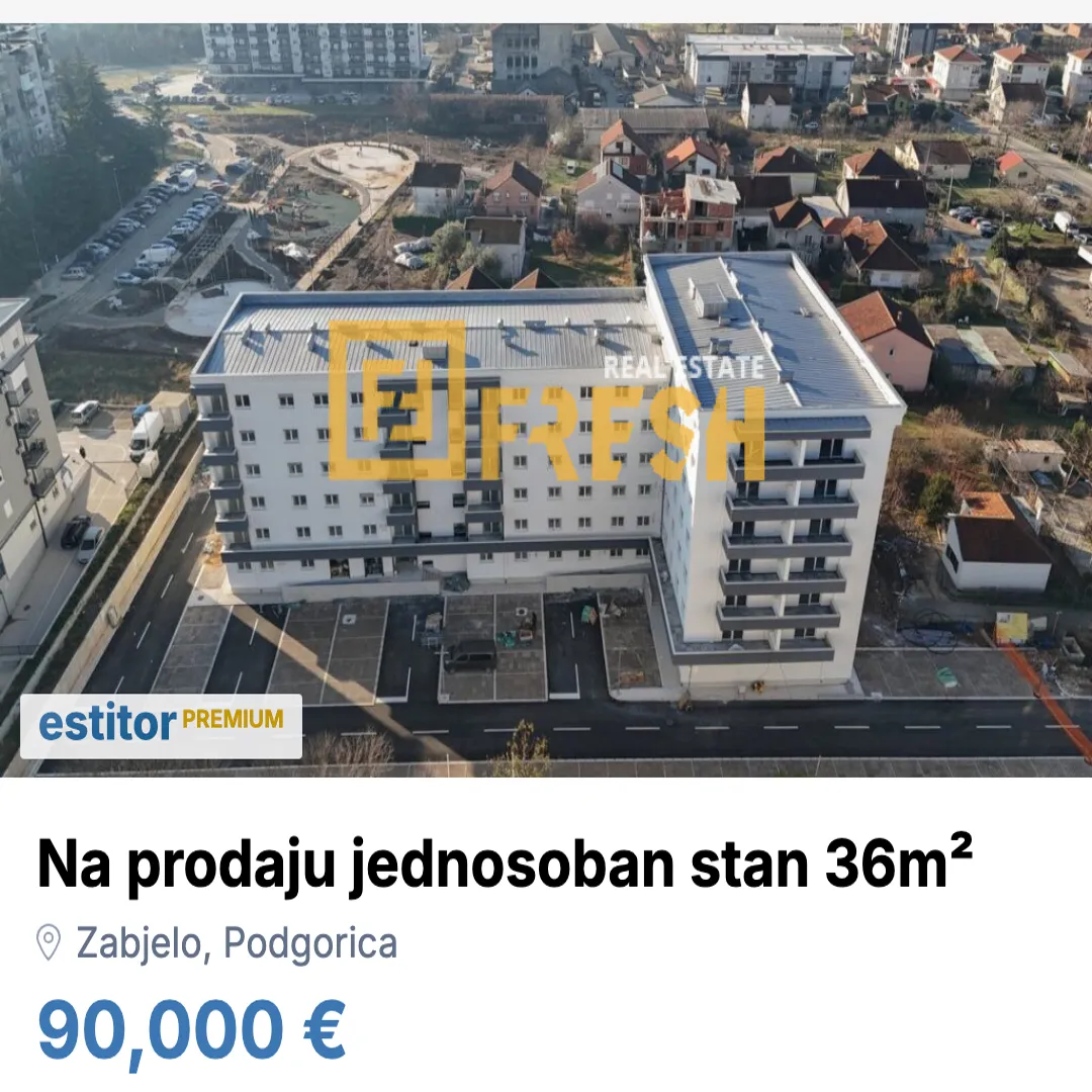 Sale, one bedroom apartment, 36m², Zabjelo, Podgorica