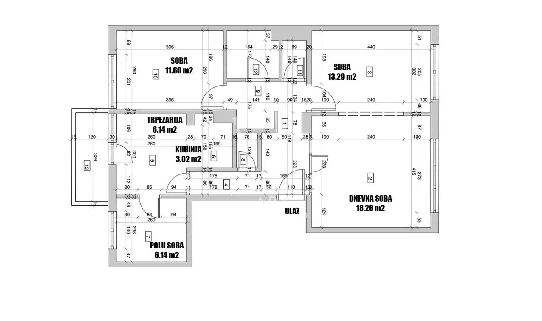 Prodaja, trosoban stan, 80m², Stari Grad, Beograd