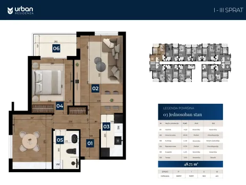 Prodaja, jednosoban stan, 49m², Zabjelo, Podgorica - image 2