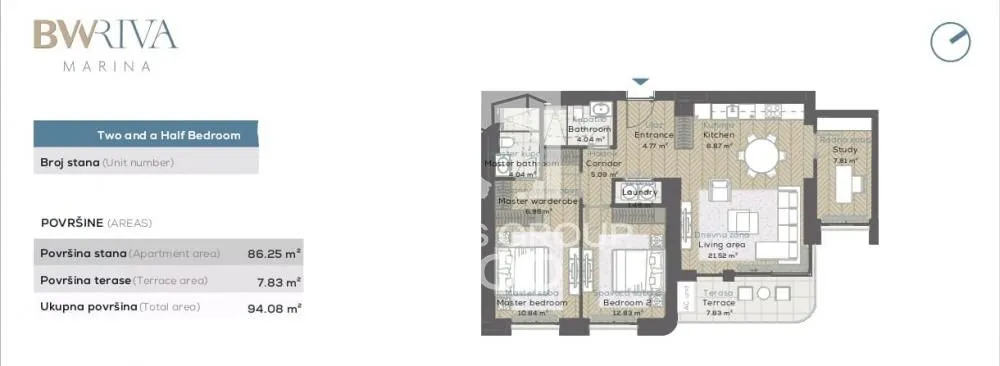 Sale, four bedroom apartment, 94m², Savski Venac, Beograd
