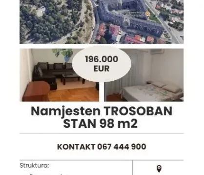 Sale, three bedroom apartment, 98m², Ljubović, Podgorica - image 1