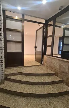 Entrance to the commercial space with steps and glass storefront. - image 10