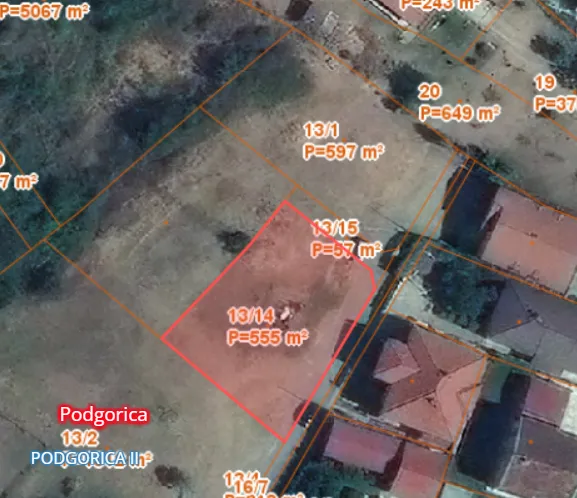Sale, land lot, 555m², Zagorič, Podgorica