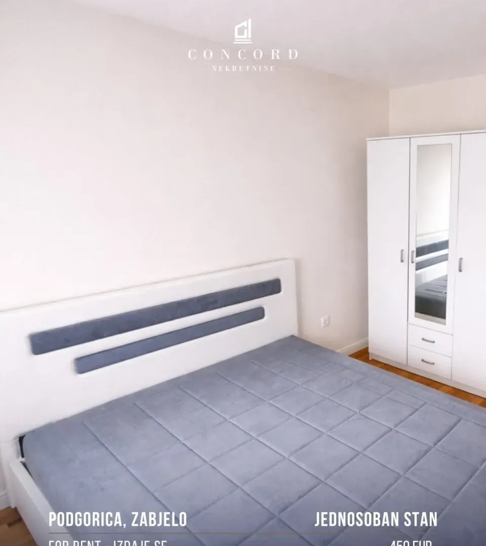 Rent, one bedroom apartment, 41m², Zabjelo, Podgorica