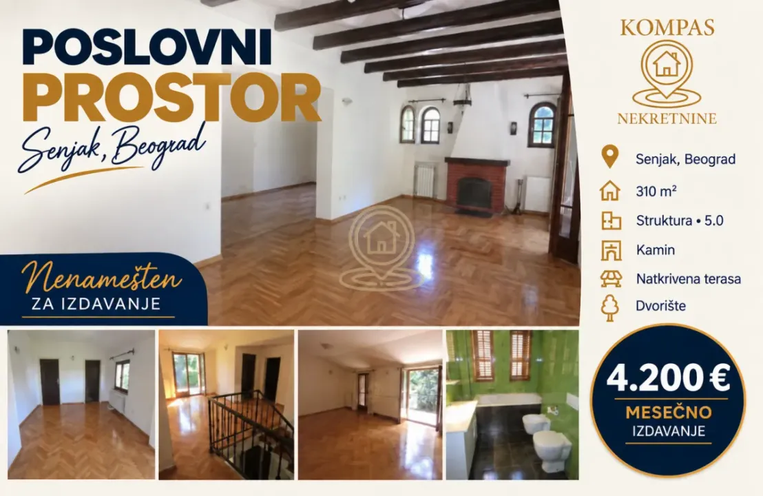 Rent, office space, 310m², Savski Venac, Beograd