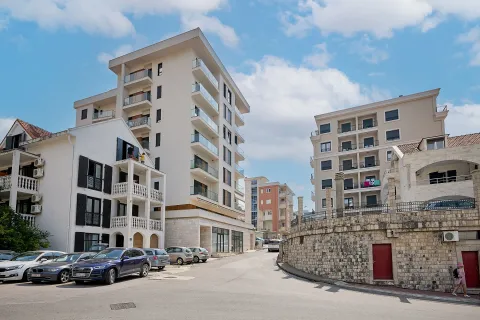 Pogled na stambene zgrade i ulicu sa parkiranim automobilima. - image 4