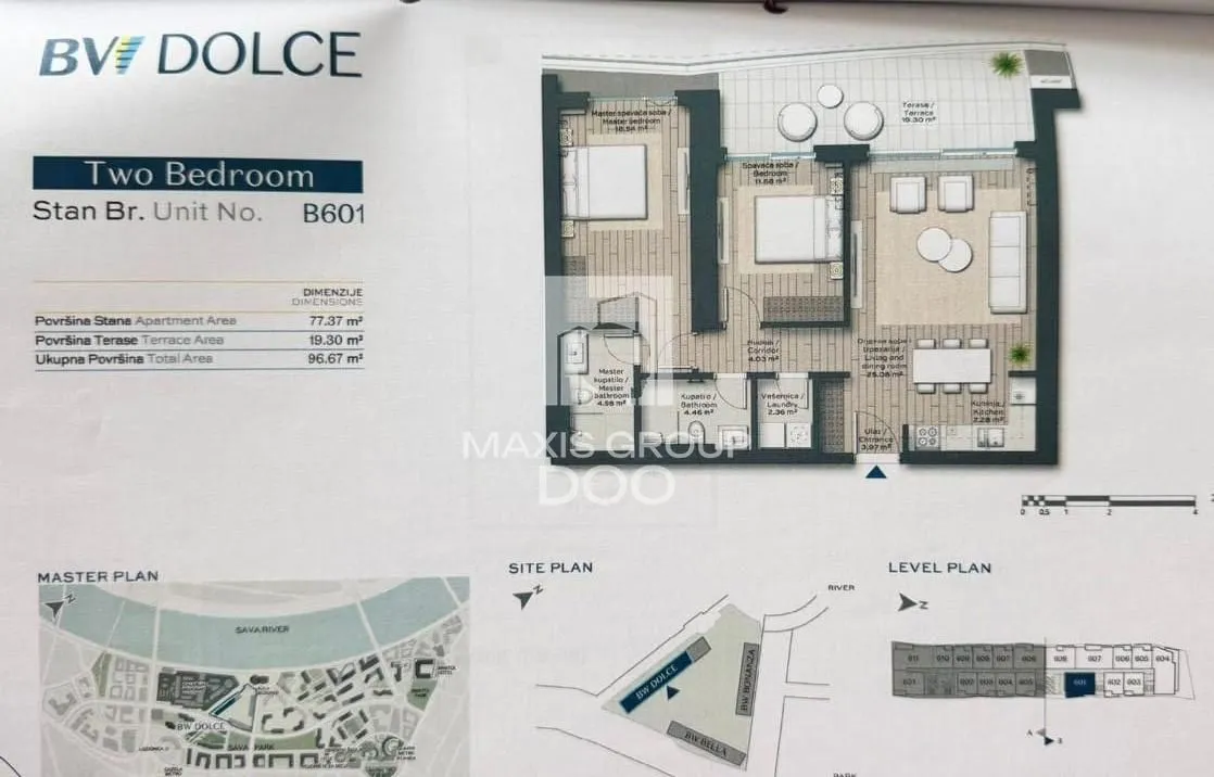 Sale, four bedroom apartment, 97m², Savski Venac, Beograd