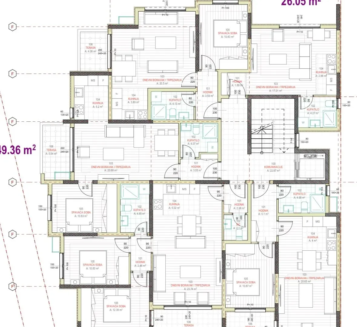 Sale, one bedroom apartment, 50m², Šušanj, Bar