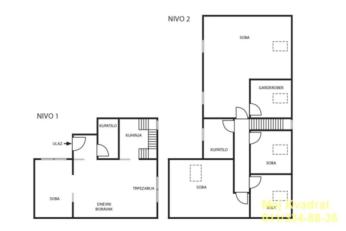 Sale, four bedroom apartment, 98m², Stari Grad, Beograd
