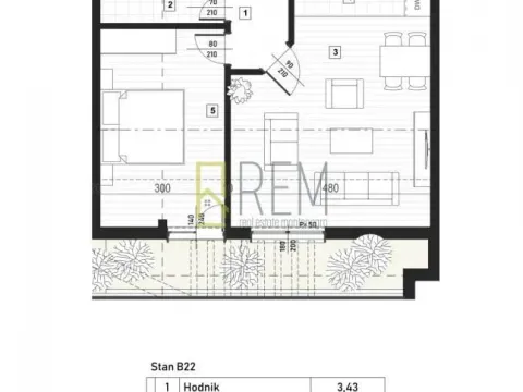 Prodaja, jednosoban stan, 49m², Zagorič, Podgorica - image 11