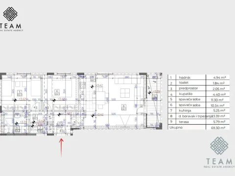 Prodaja, dvosoban stan, 69m², Donja Lastva, Tivat - image 7