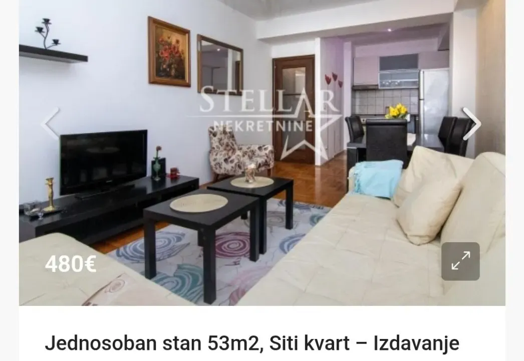 Izdavanje, stan, 53m², City Kvart, Podgorica