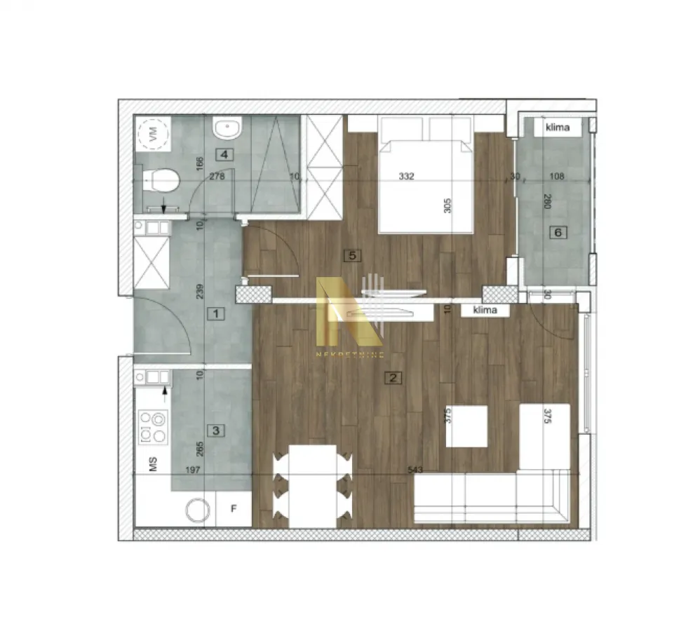 Prodaja, dvosoban stan, 47m², Bulevar patrijarha Pavla, Novi Sad Sve Podlokacije