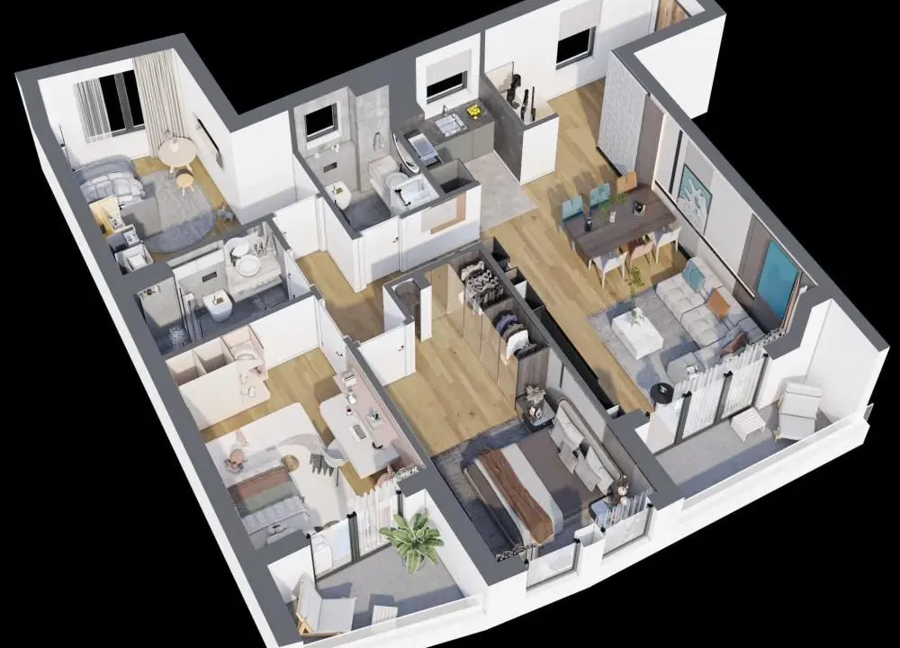Prodaja, četvorosoban stan, 88m², Bežanija, Beograd