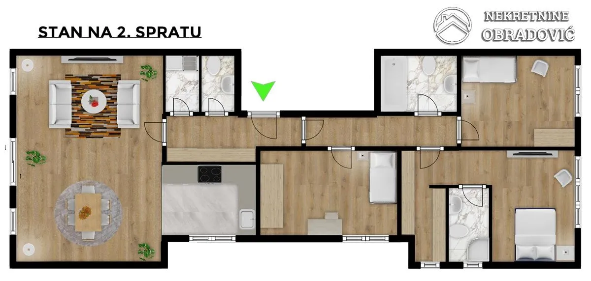Sale, four bedroom apartment, 148m², Neimar, Vračar Sve Podlokacije