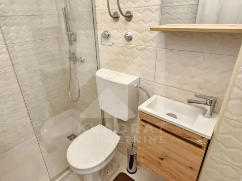 Savremeno opremljeno kupatilo sa tuš kabinom, WC šoljom i umivaonikom. - image 7