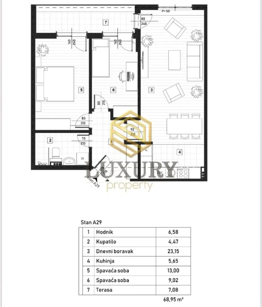 Prodaja, dvosoban stan, 69m², Zagorič, Podgorica