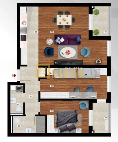 Prodaja, dvosoban stan, 82m², Stari Aerodrom, Podgorica
