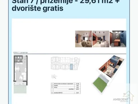 Prodaja, jednosoban stan, 29m², Stari Banovci, Stara Pazova