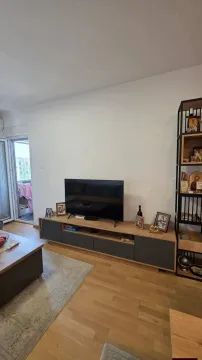 Dnevna soba sa TV komodom i policom. - image 7