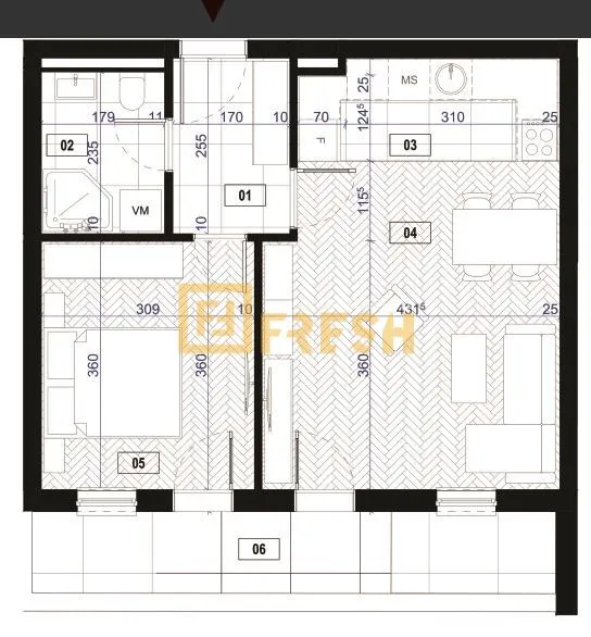 Prodaja, jednosoban stan, 50m², Zabjelo, Podgorica