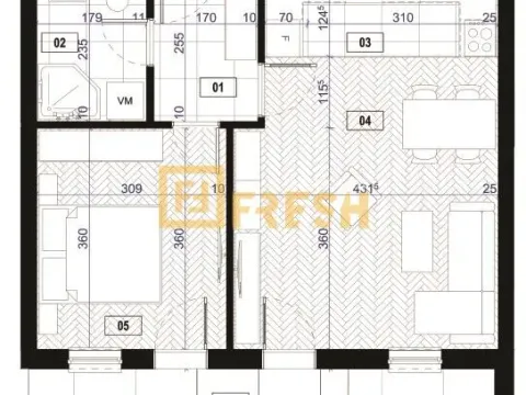 Prodaja, jednosoban stan, 50m², Zabjelo, Podgorica - image 6