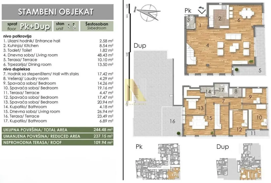 Sale, apartment, 240m², Bulevar Oslobodjenja, Novi Sad Sve Podlokacije