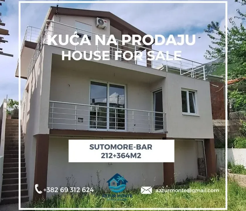 Sale, house, 212m², Sutomore, Bar