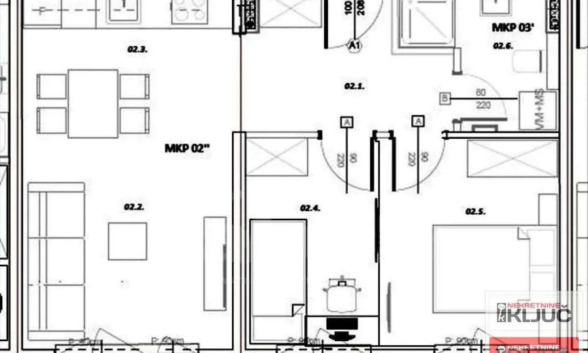 Prodaja, dvosoban stan, 48m², Novo naselje, Novi Sad