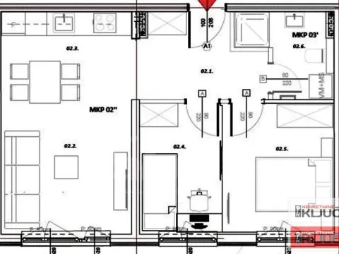 Sale, two bedroom apartment, 48m², Novo naselje, Novi Sad